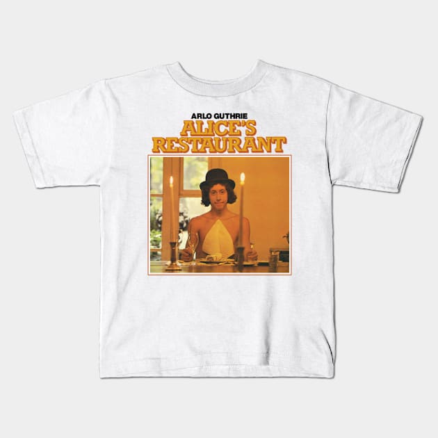 Arlo Guthrie Alice's Restaurant Kids T-Shirt by szymkowski